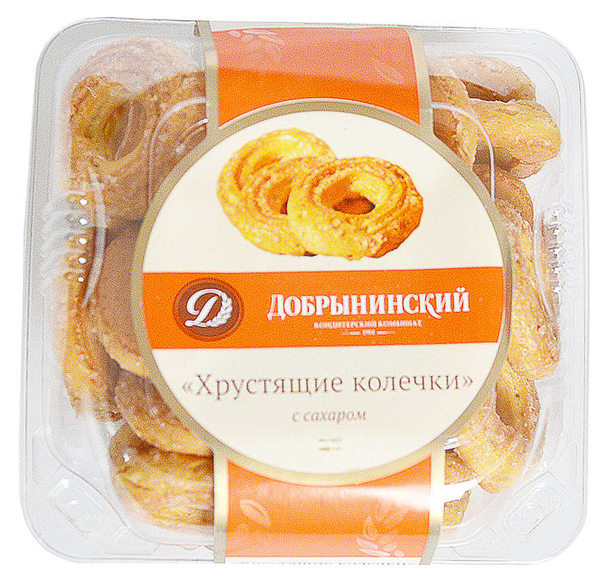 

Хлебобулочное изделие Добрынинский Хрустящие колечки с сахаром, 75 г