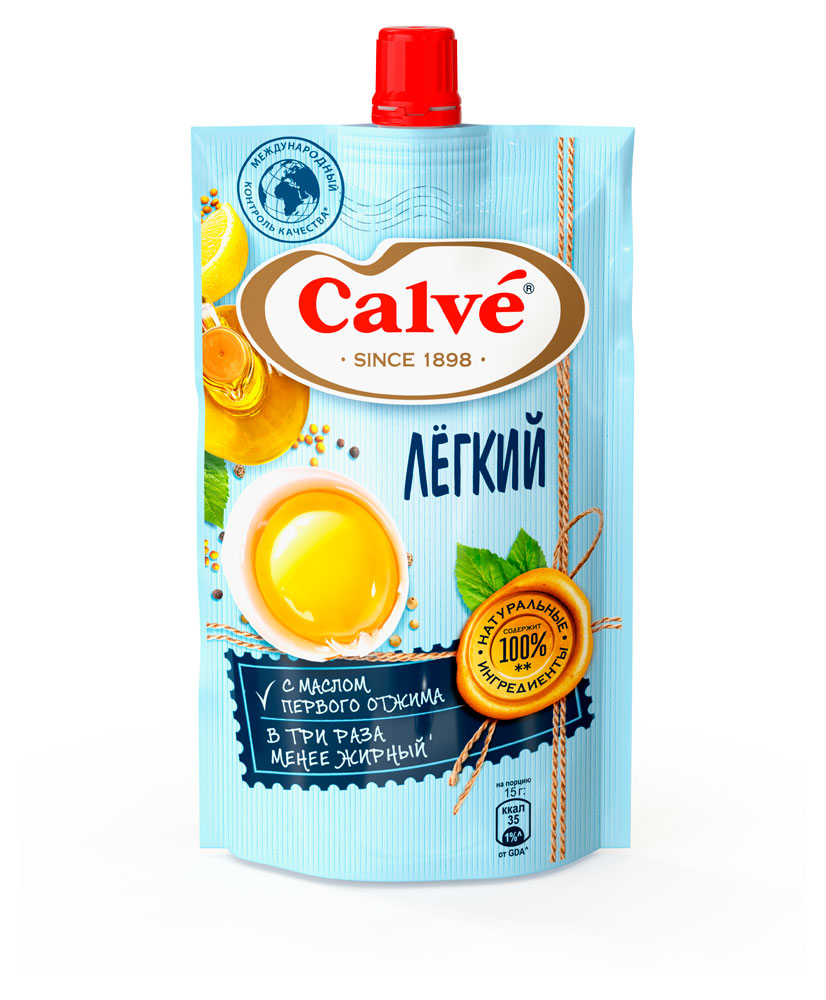 Изображение товара Майонез Calve Легкий натуральный для диетического питания и салатов