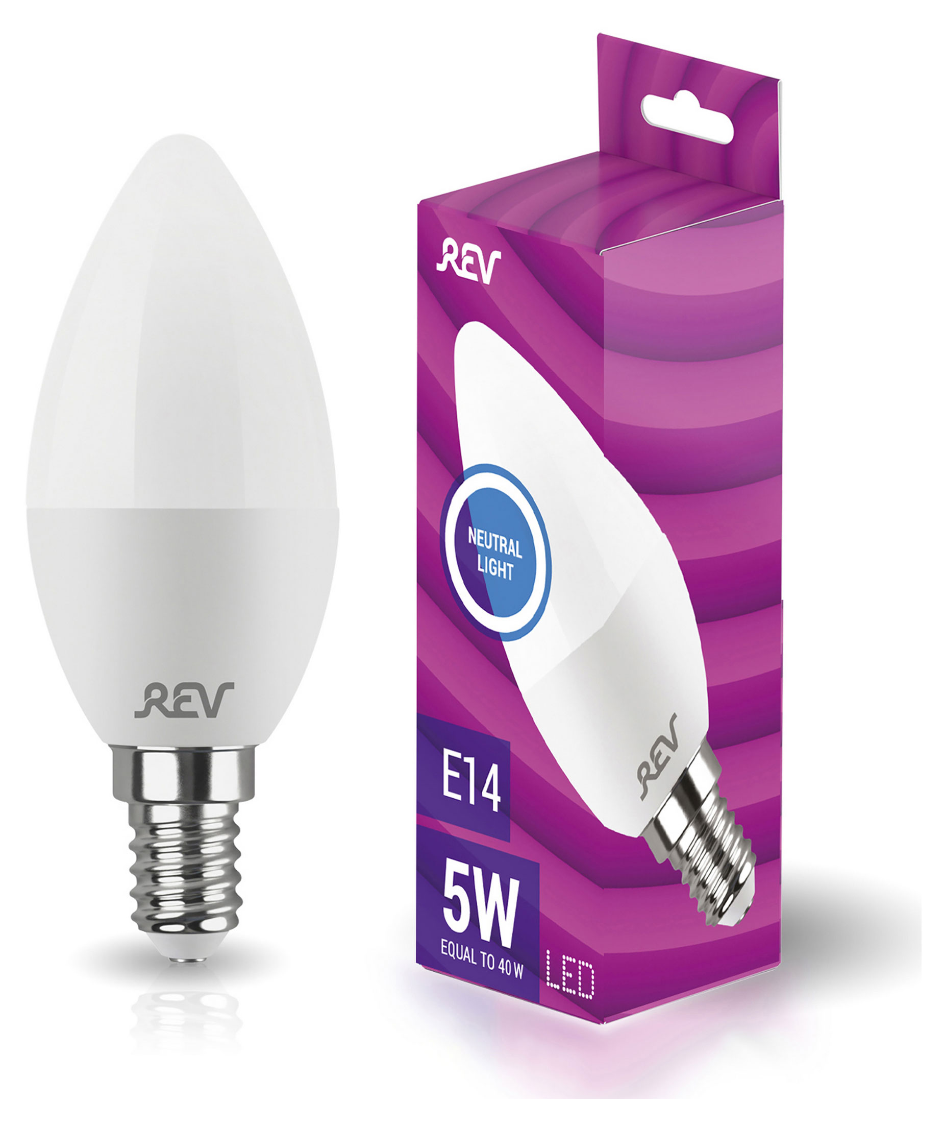 

LED-Лампа свеча REV 5-40W E14 Холодный свет