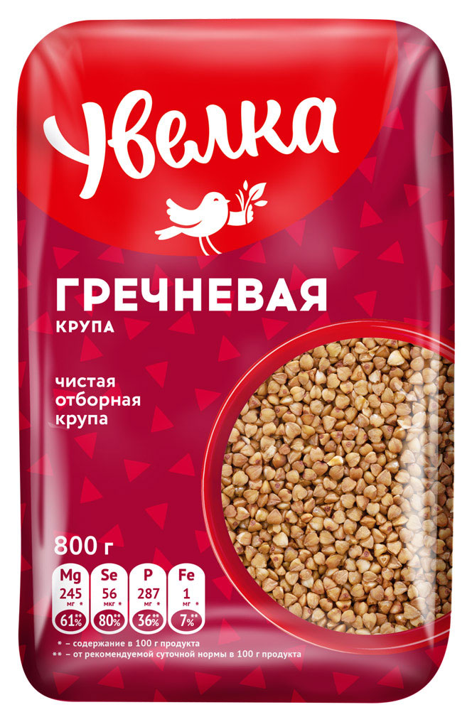 

Крупа гречневая Увелка ядрица, 800 г