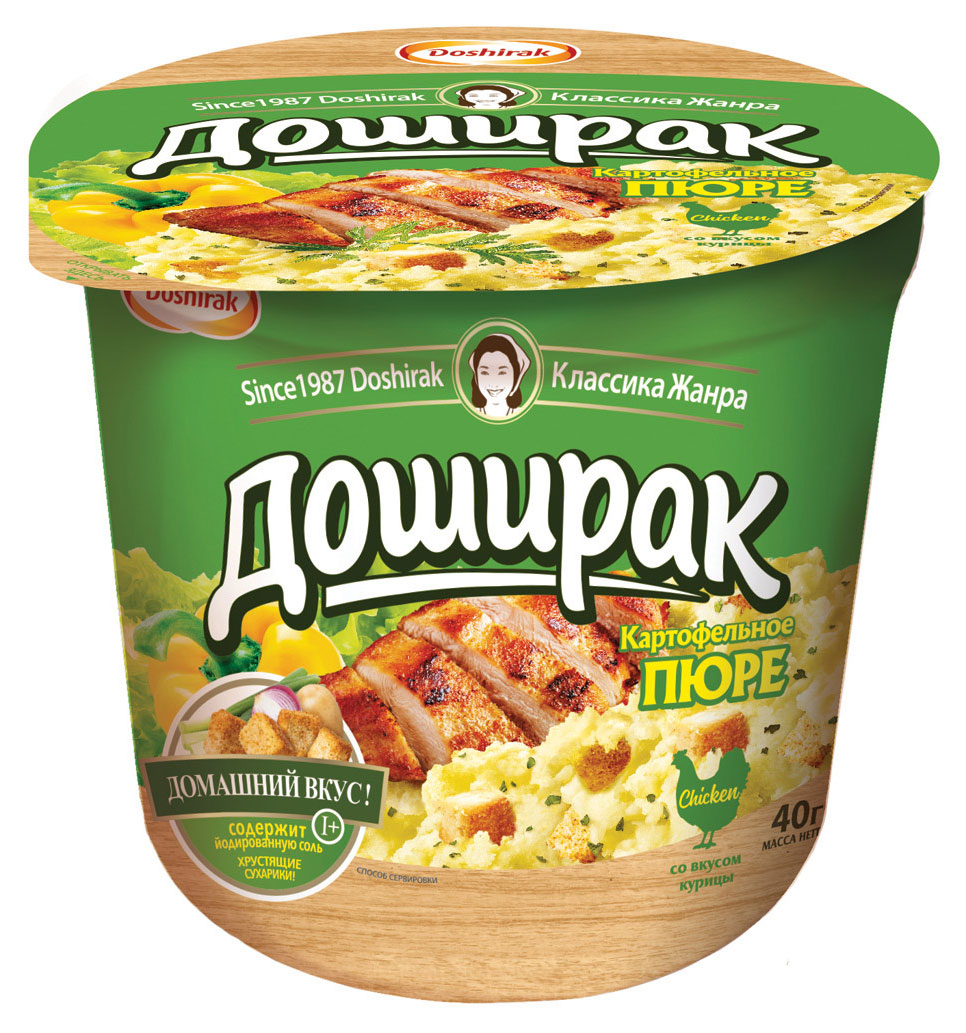 

Пюре картофельное Доширак со вкусом курицы, 40 г