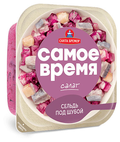 

Салат Сельдь под шубой Санта Бремор Самое время, 150 г