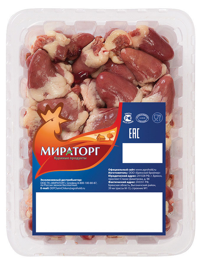 Изображение товара Сердце цыплят-бройлеров «Мираторг», 450 г