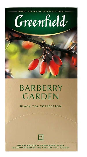 

Чай черный Greenfield Barberry Garden с добавками в пакетиках, 25 шт