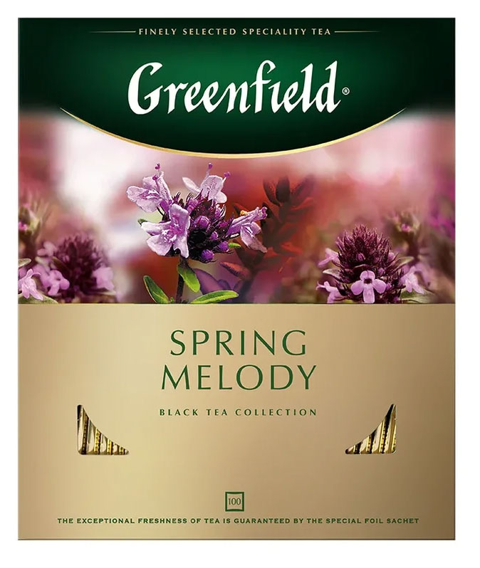 

Чай черный Greenfield Spring Melody с чабрецом и мятой в пакетиках, 100 шт