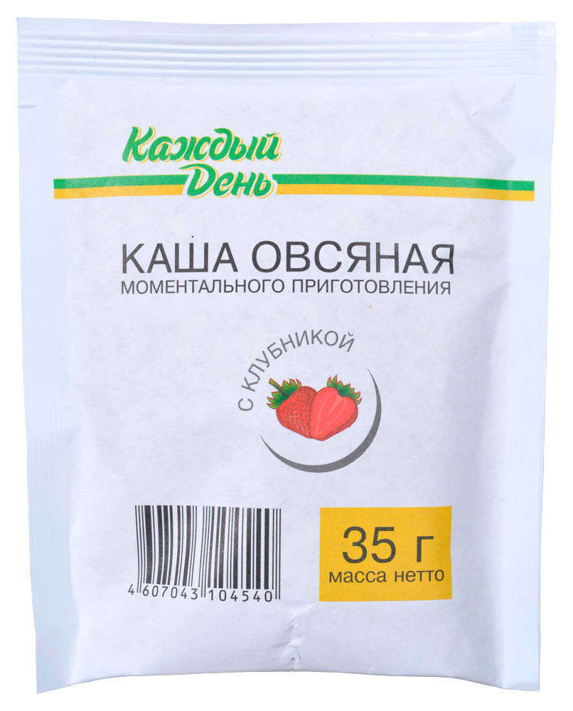 Изображение товара Каша овсяная «Каждый День» с клубникой, 35 г