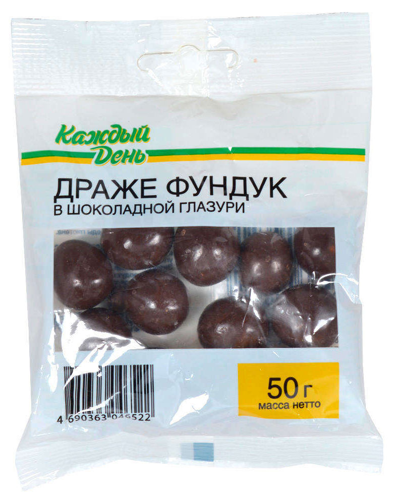 

Фундук Каждый день в шоколадной глазури, 50 г