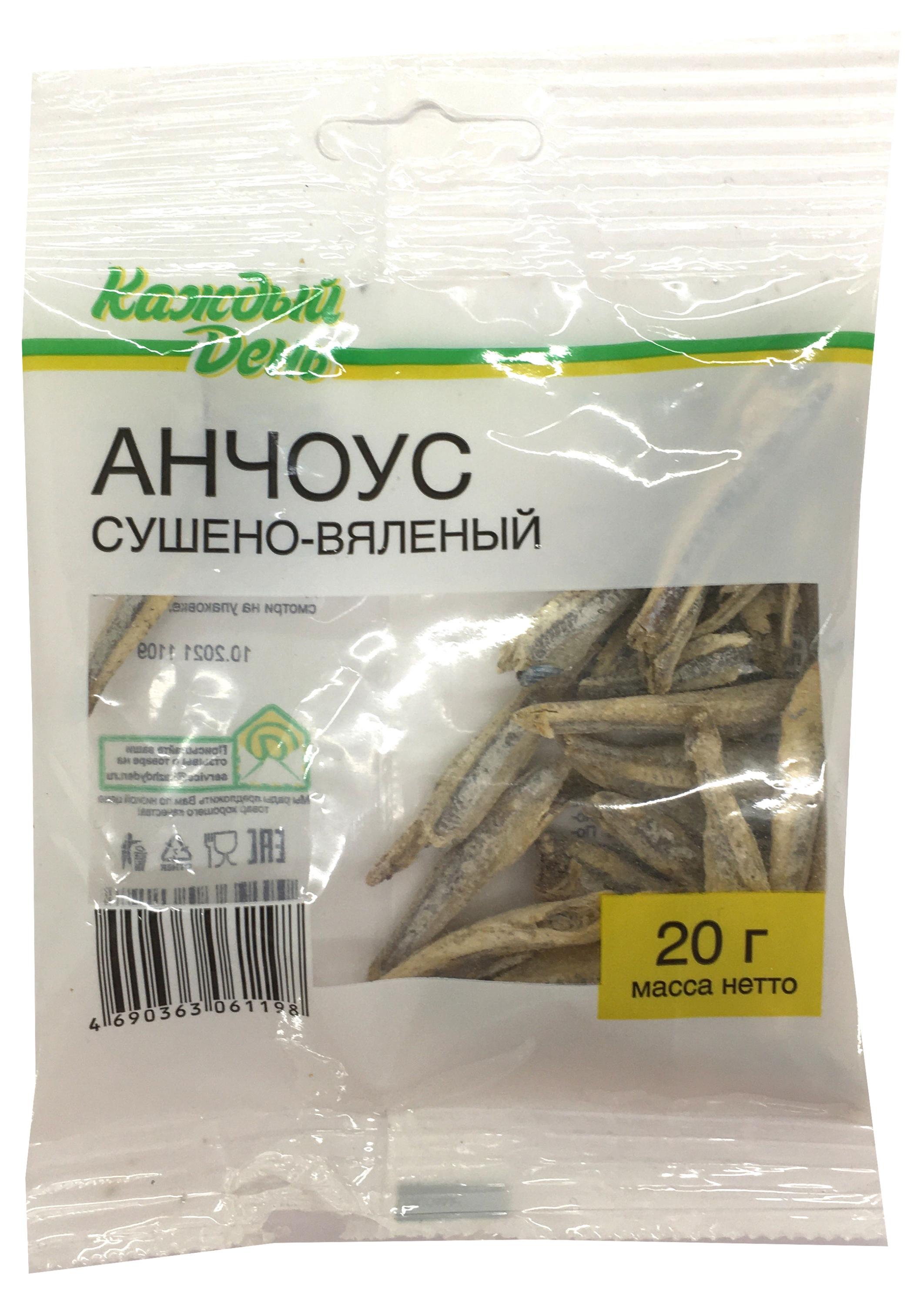 

Анчоус Каждый День сушено-вяленый, 20 г