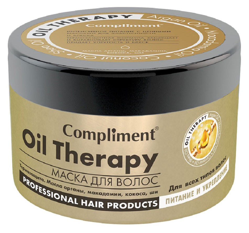 

Маска для волос Compliment Oil Therapy Питание и укрепление, 500 мл