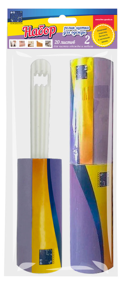 

Набор Ролик-щетка Goodesta для одежды 20 листов+2 блока 20 листов