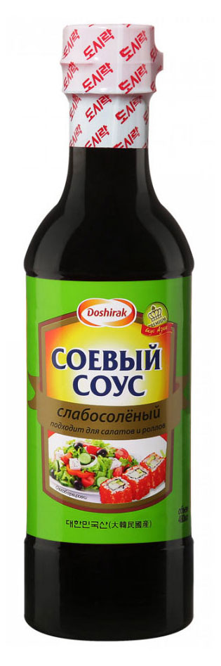 

Соус Доширак Соевый слабосоленый, 480 мл
