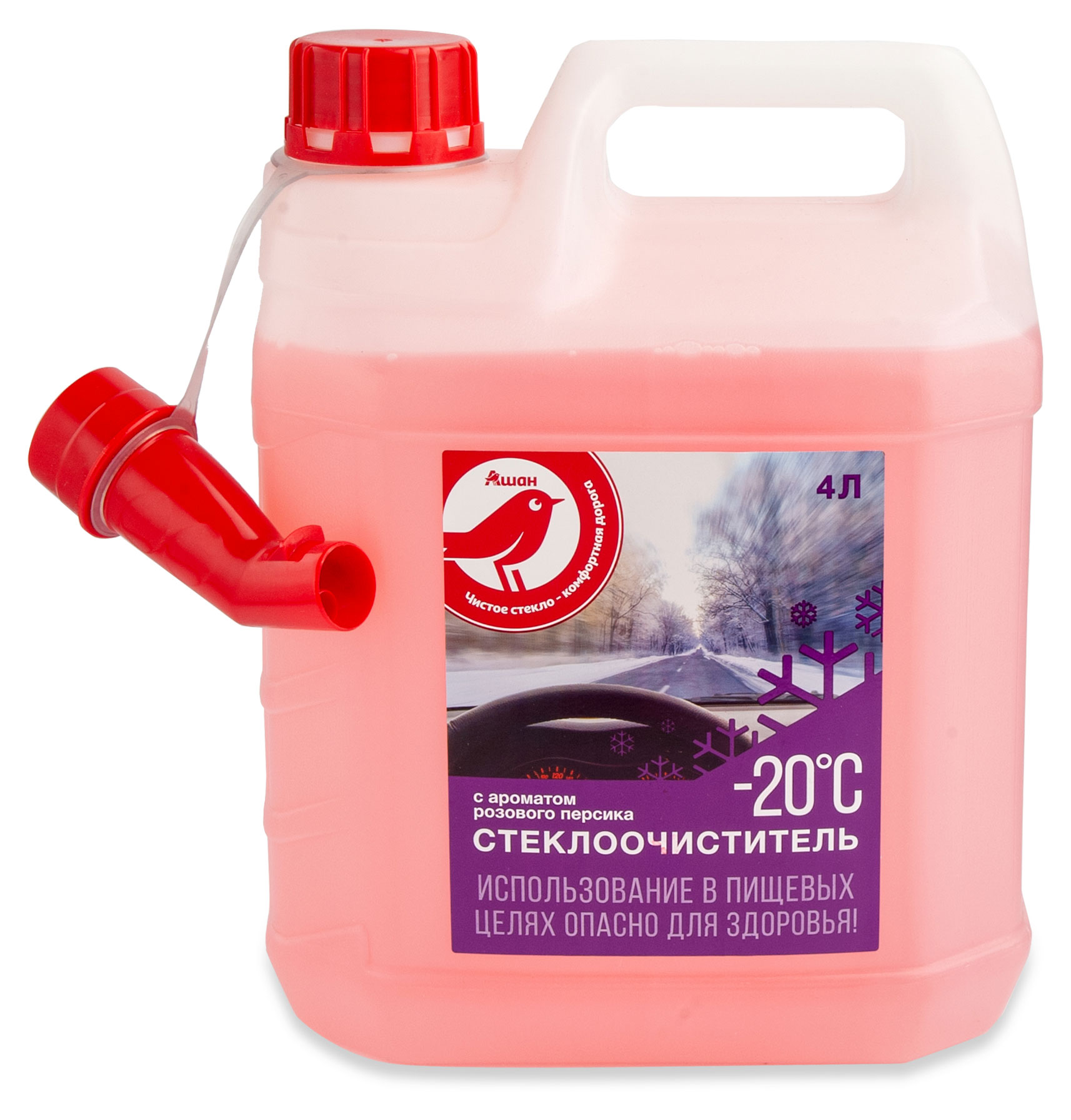 

Жидкость стеклоомывателя -20С АШАН Красная птица, 4 л