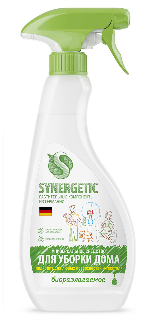 

Универсальное средство для любых поверхностей и текстиля Synergetic, 500 мл