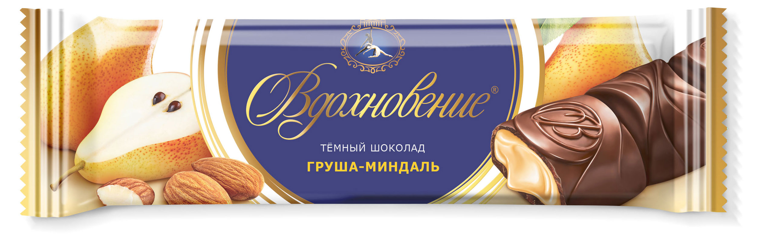 

Батончик Вдохновение темный груша миндаль, 41 г