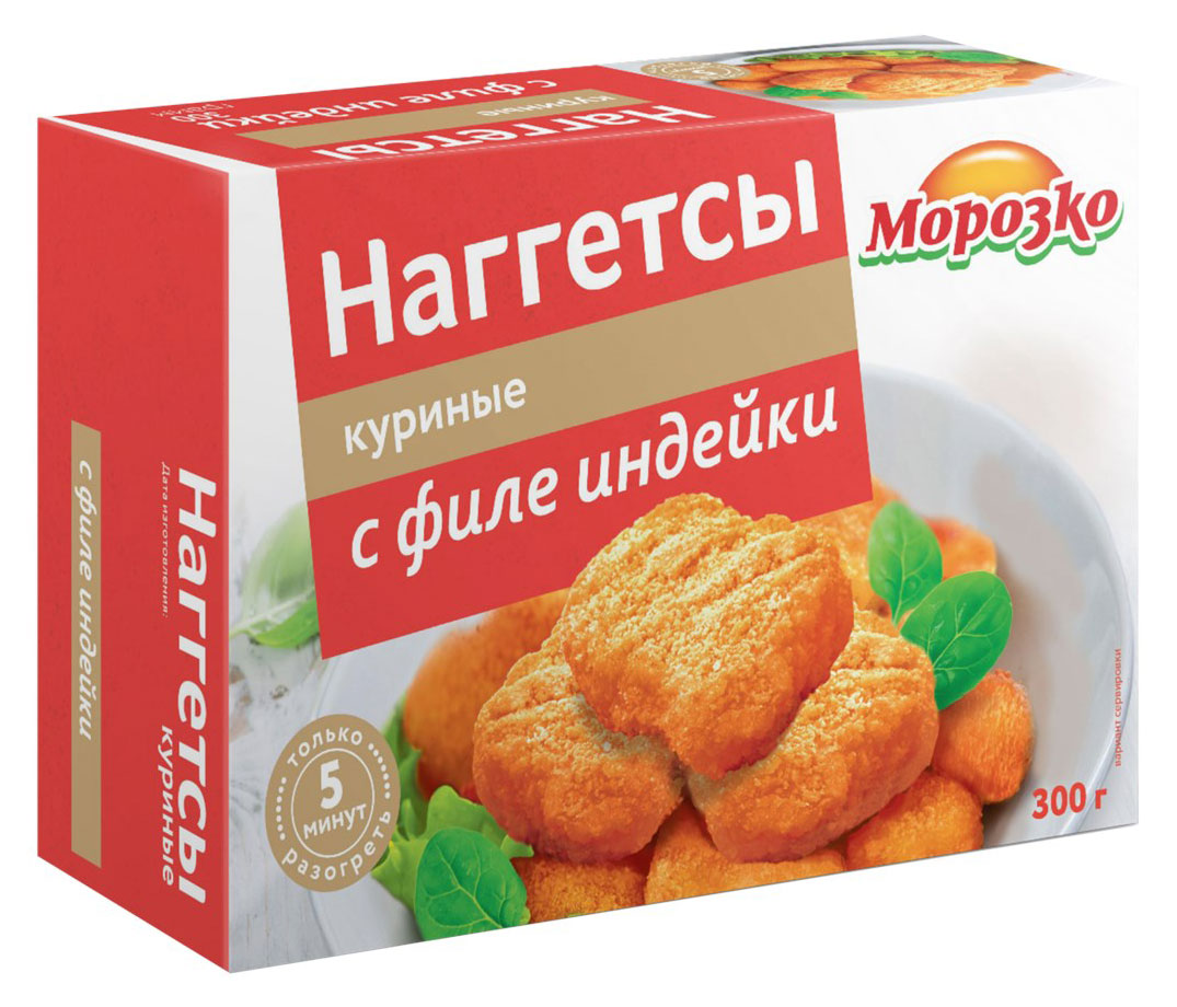 

Наггетсы куриные Морозко с филе индейки, 300 г