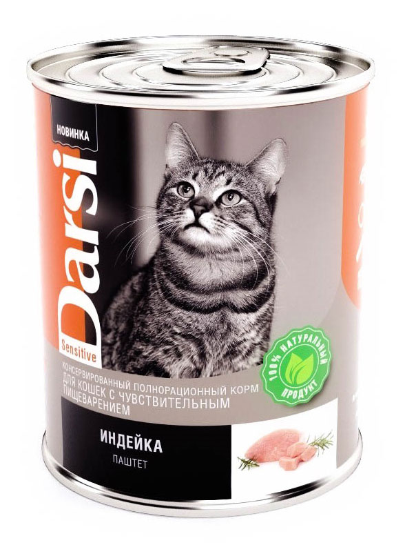 

Корм для кошек Darsi индейка, 340 г