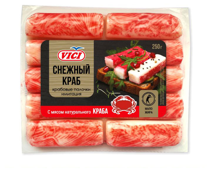 

Крабовые палочки VICI с мясом натурального краба, 250 г