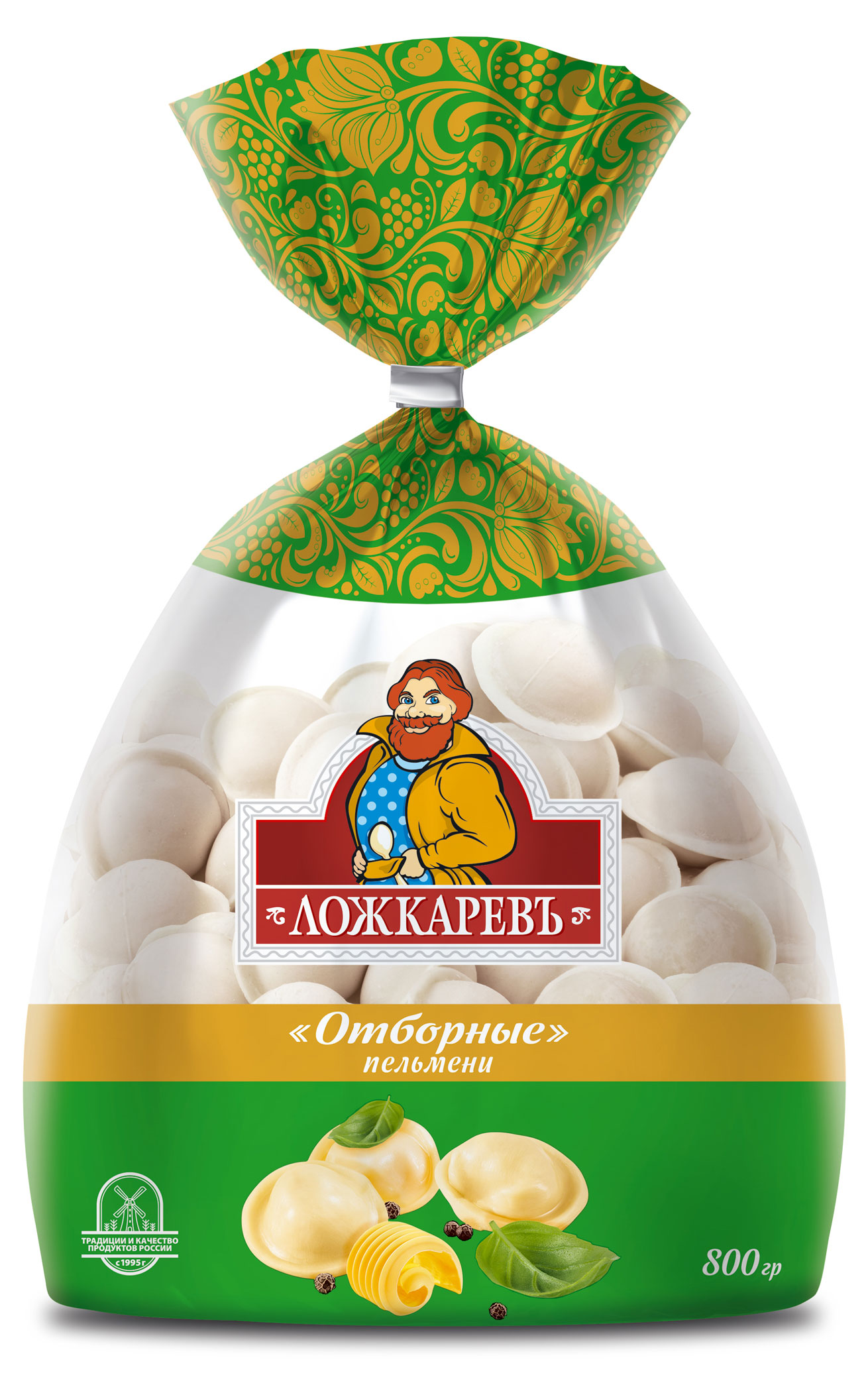

Пельмени Ложкаревъ Отборные, 800 г