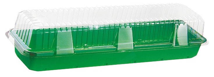 

Мини-парник с крышкой на 3 кассеты, 435x215x130 мм