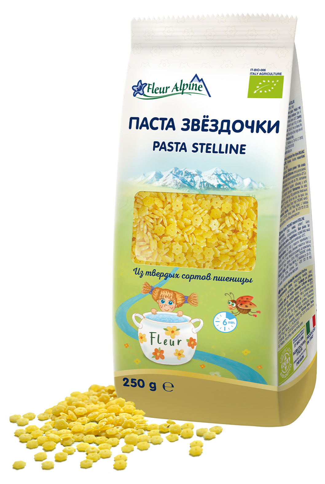

Макароны Звездочки Fleur Alpine для всей семьи, 250 г