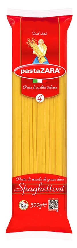 

Макаронные изделия Pasta Zara 4 Спагеттони классические спагетти, 500 г
