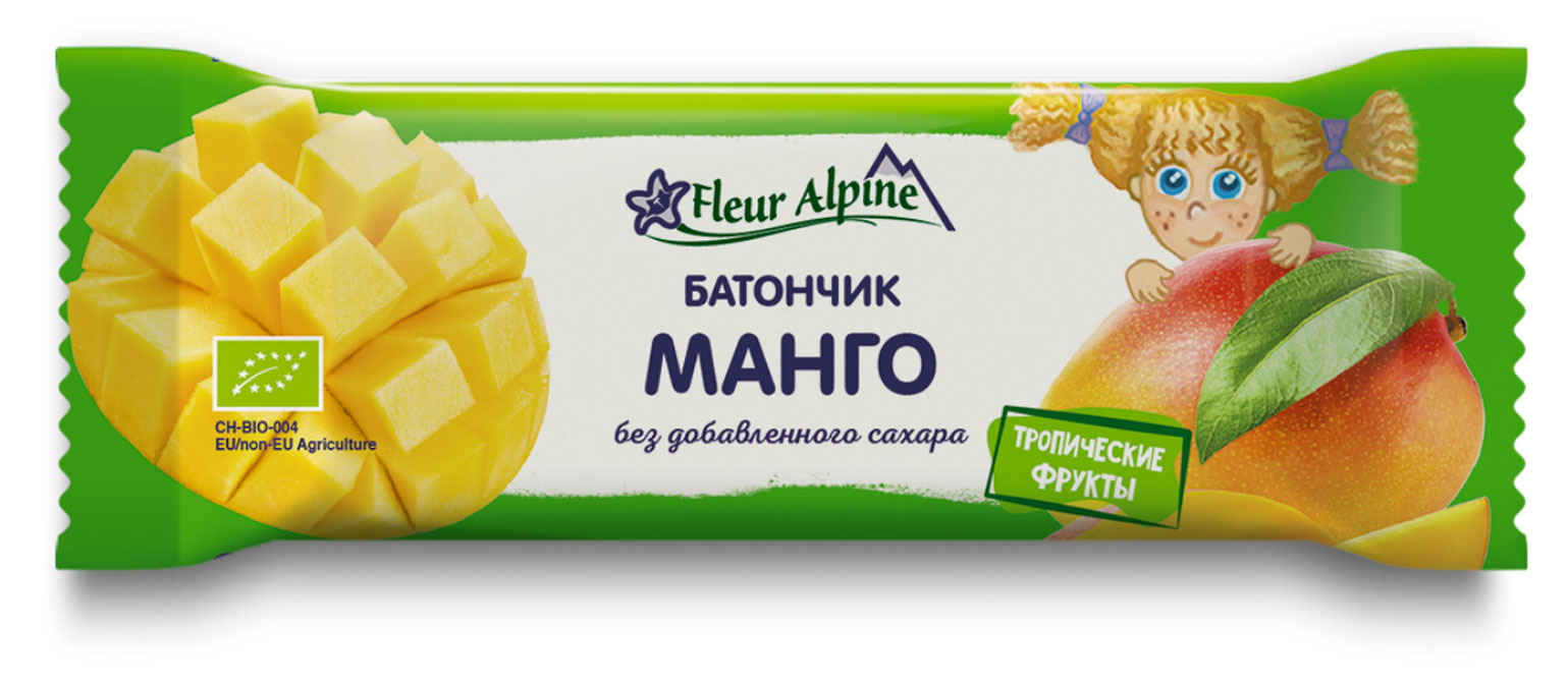 

Батончик Тропический Fleur Alpine Манго, для всей семьи, 20 г