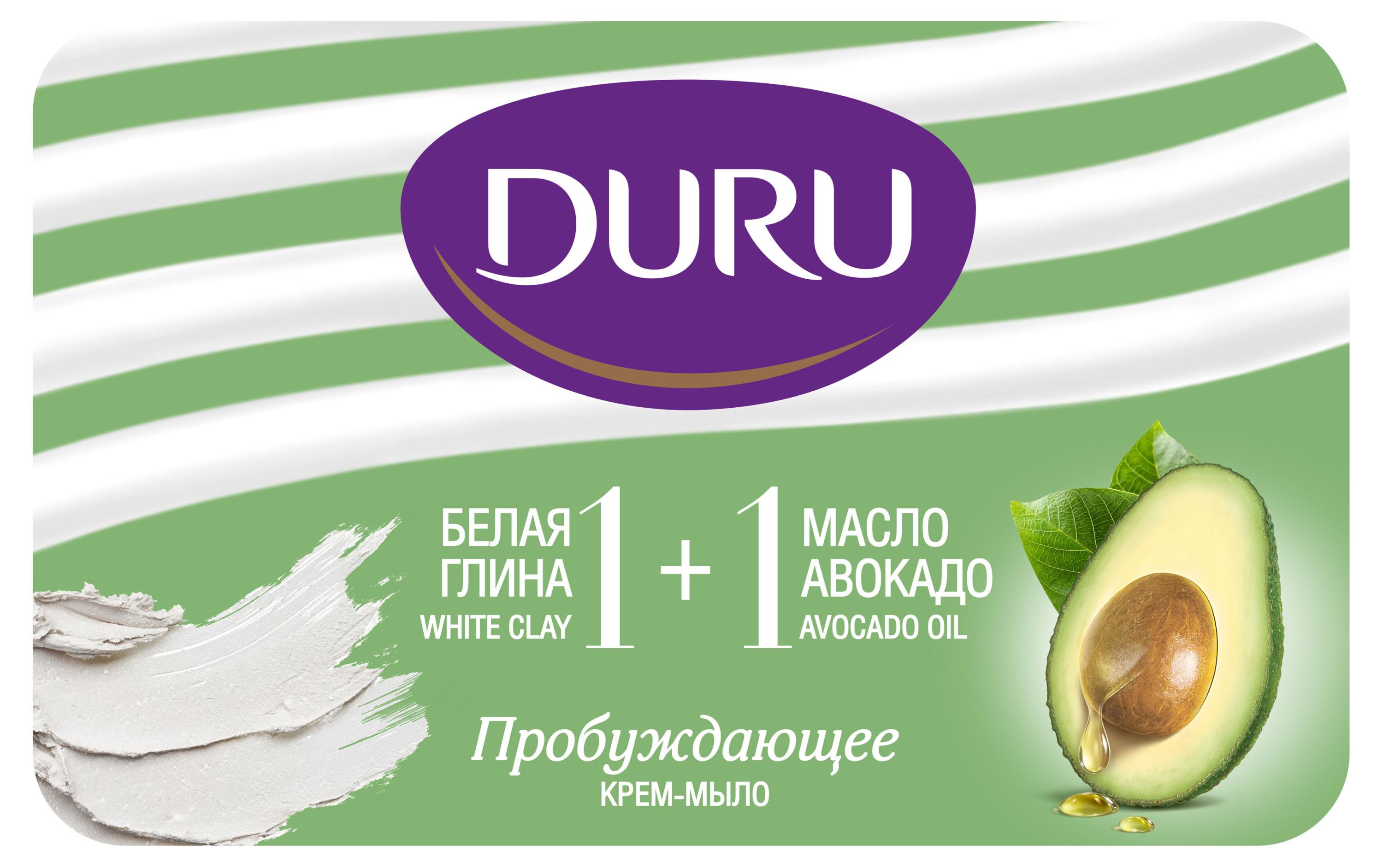 

Крем-мыло кусковое Глина&Масло Duru 1+1, 80 г