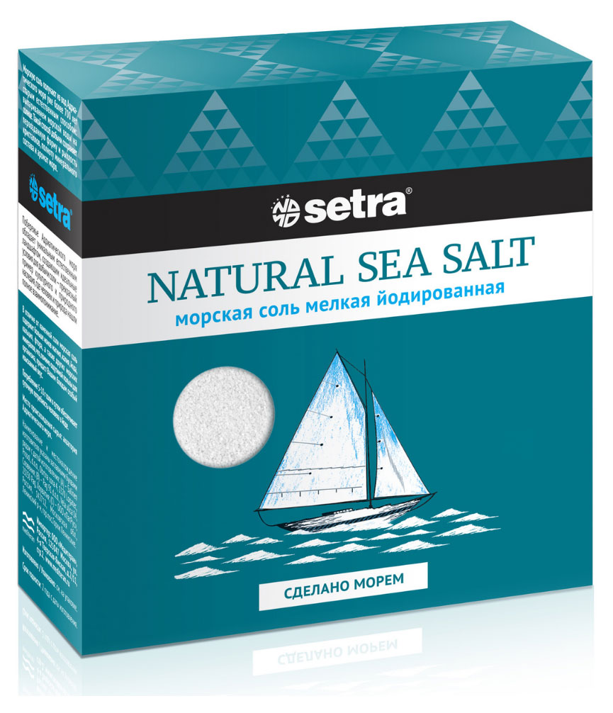 

Соль пищевая Setra морская йодированная, 500 г