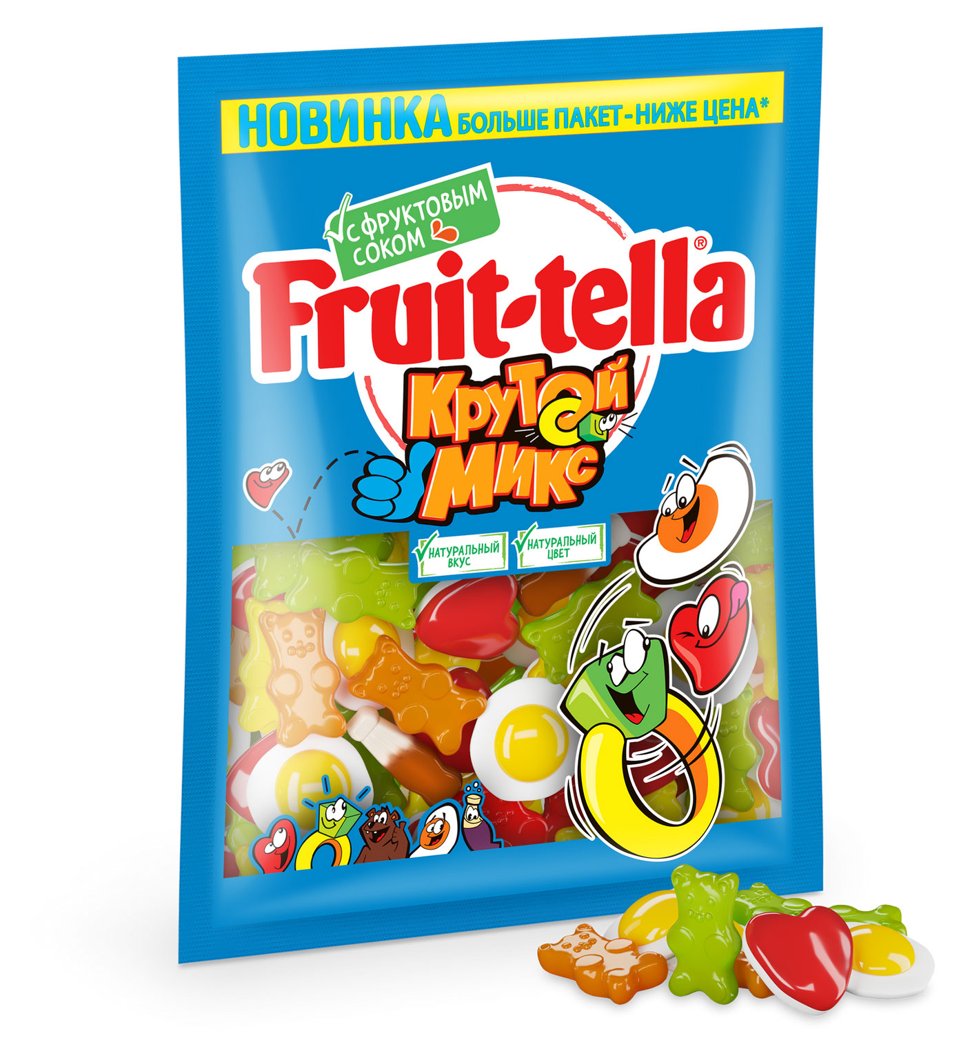 

Мармелад жевательный Fruittella Крутой Микс, 850 г
