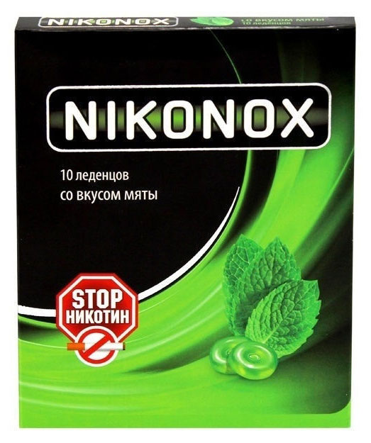 

Леденцы для борьбы с курением Nikonox без сахара Мята, 10 шт