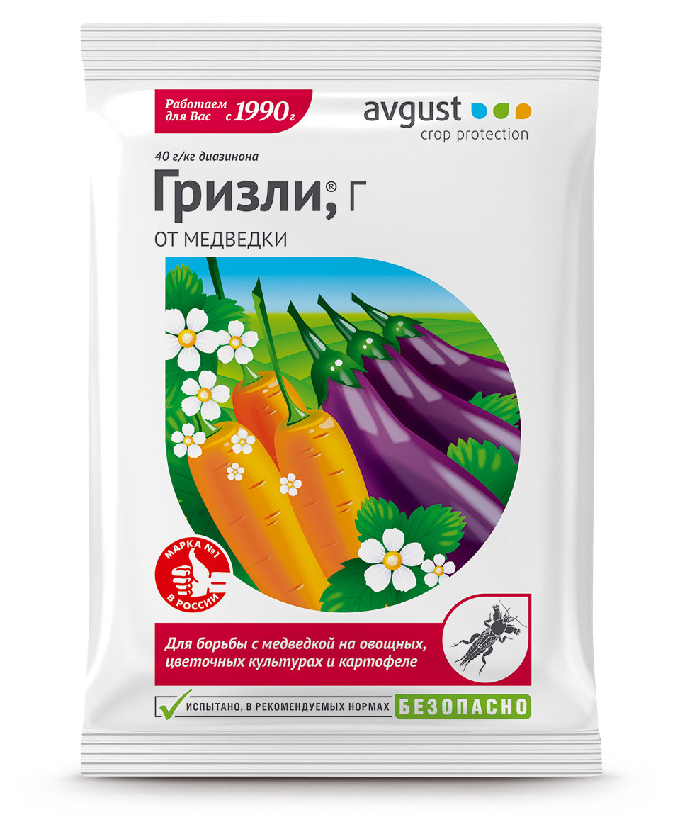 

Инсектицид от вредителей Август Гризли, 100 г