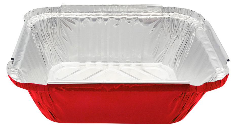 

Форма для запекания одноразовая алюминевая красная, 220х113 мм