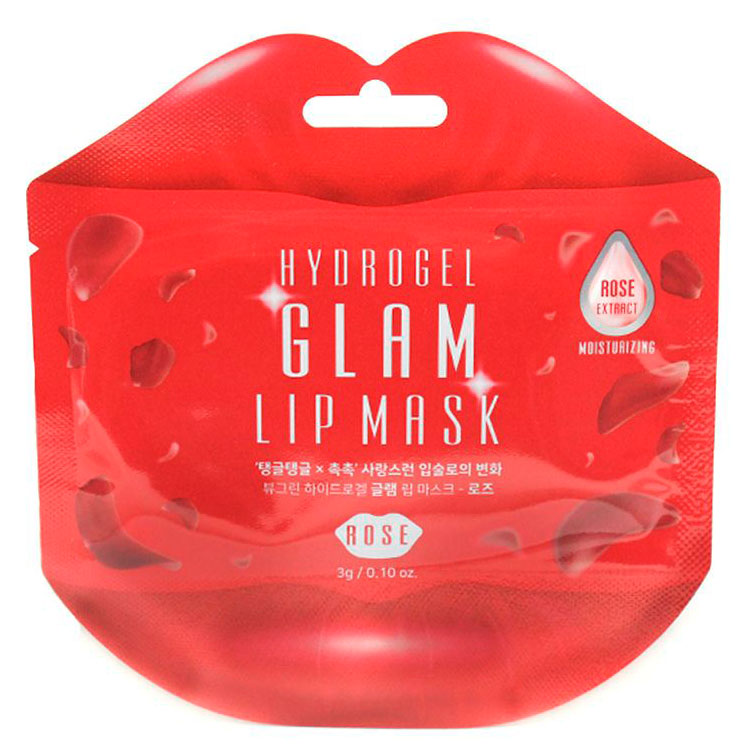 

Патчи для губ Beauugreen Hydrogel Glam Lip Mask Rose с розой, 1 шт