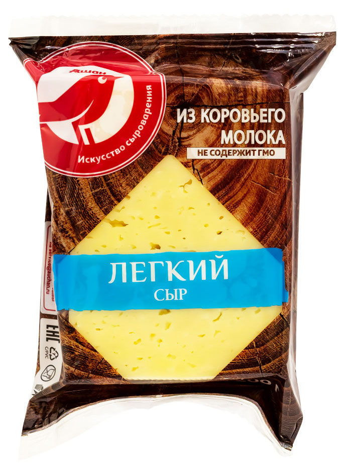 

Сыр АШАН Красная птица Легкий БЗМЖ, 200 г
