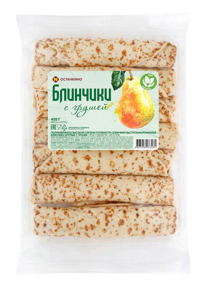 

Блины сладкие Останкино с грушей замороженные, 420 г