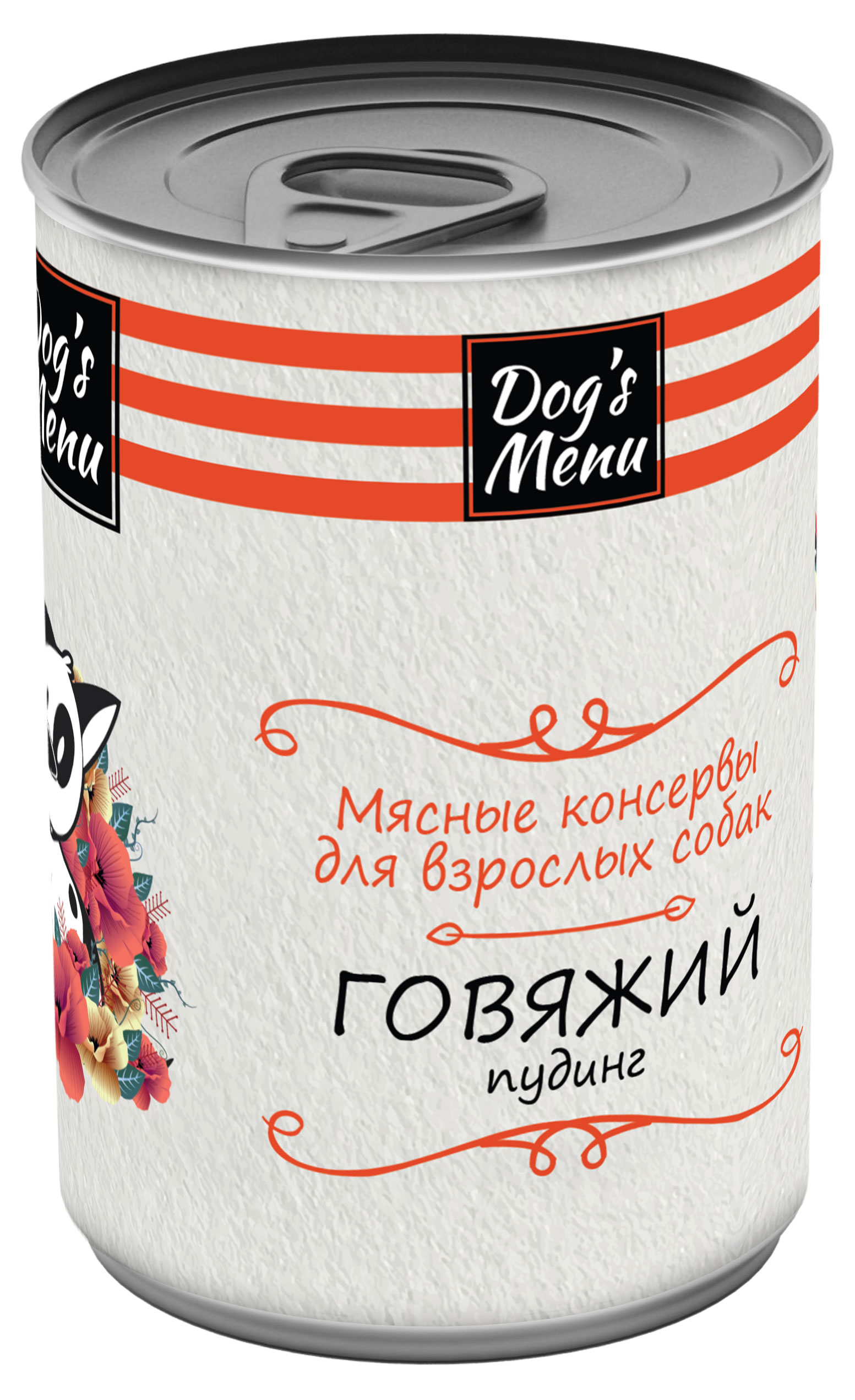 Изображение товара Корм влажный для собак Dog`s Menu говяжий пудинг, 340 г