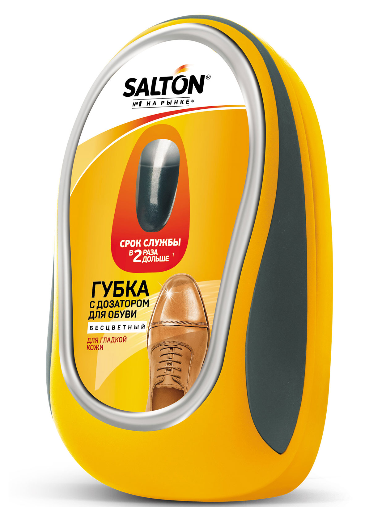 

Губка для обуви из гладкой кожи Salton бесцветная с дозатором, 1 шт