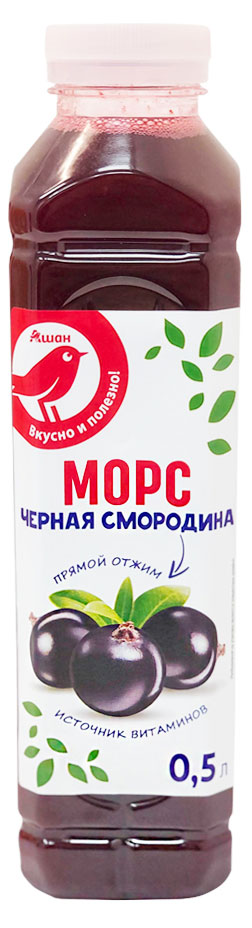 

Морс АШАН Красная птица черносмородиновый, 500 мл