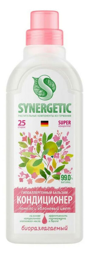 

Бальзам-кондиционер для стирки Synergetic Помело и яблоневый цвет, 750 мл