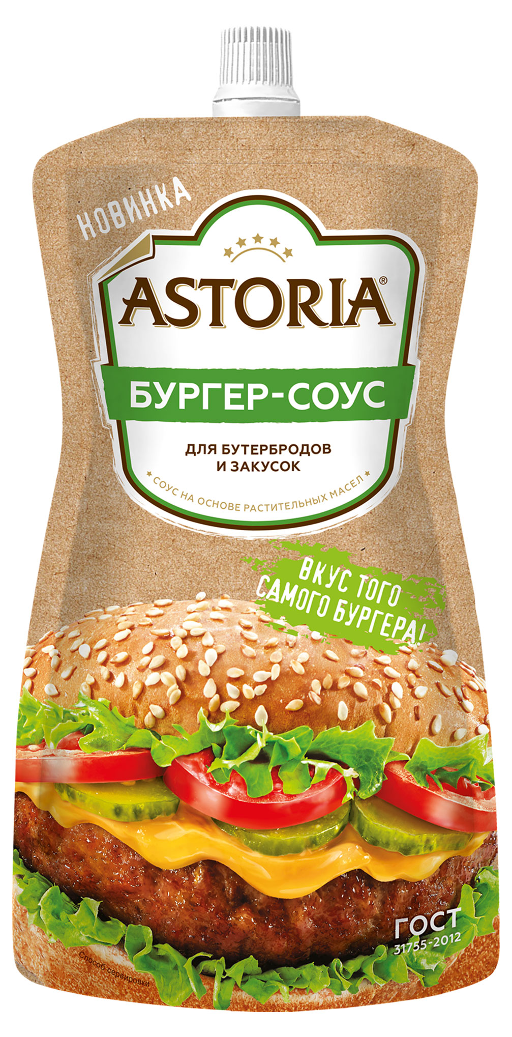 

Соус Astoria Бургер-соус на основе растительных масел для бутербродов и закусок 30%, 200 г