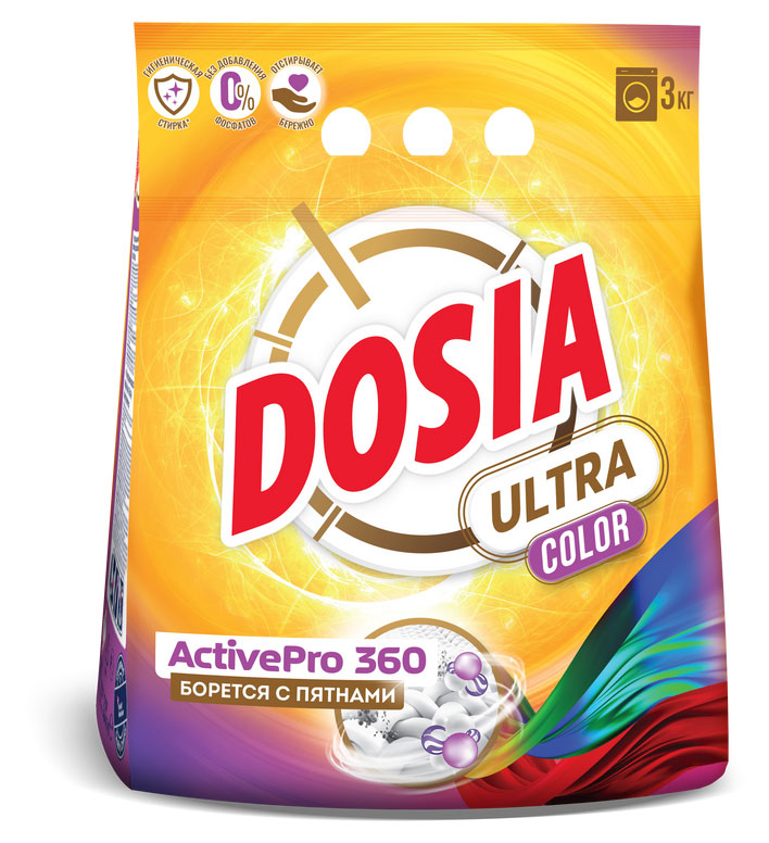 

Стиральный порошок для цветного белья Dosia Color Ultra, 3 кг