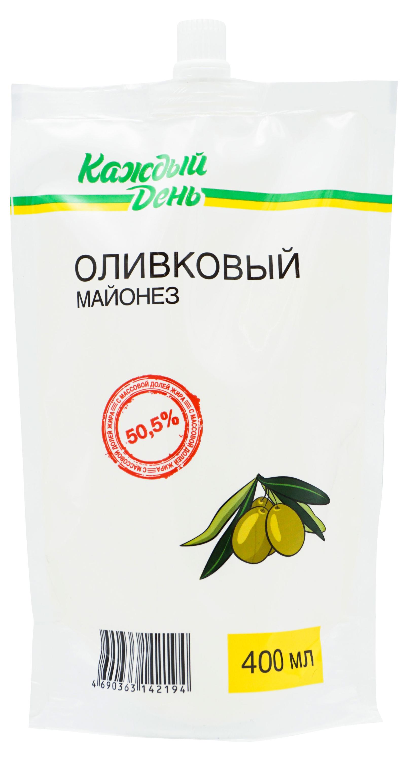 

Майонез Каждый День оливковый 50,5%, 400 мл