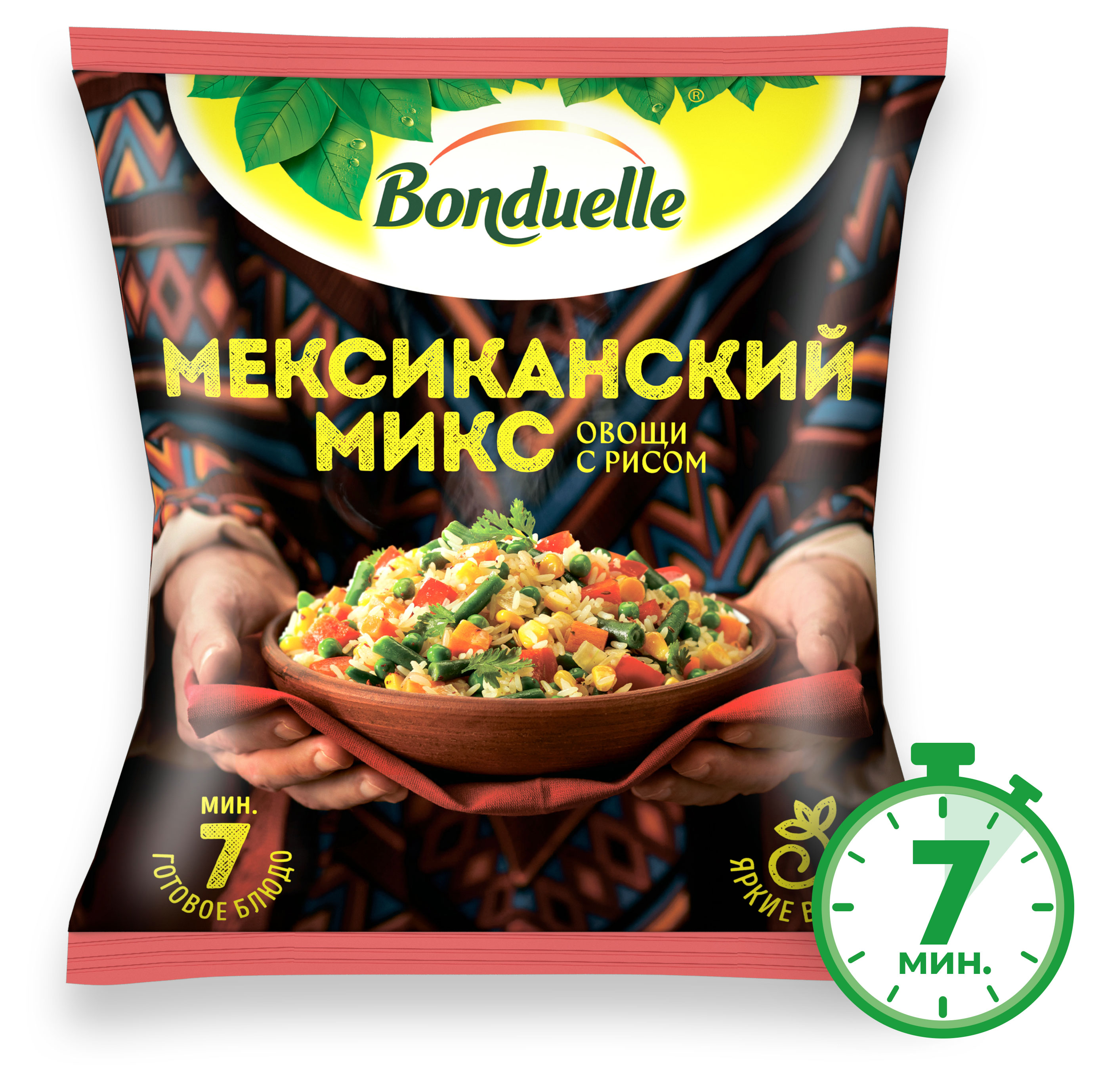 BONDUELLE | Смесь овощная Bonduelle Мексиканский микс овощи с рисом замороженная, 400 г