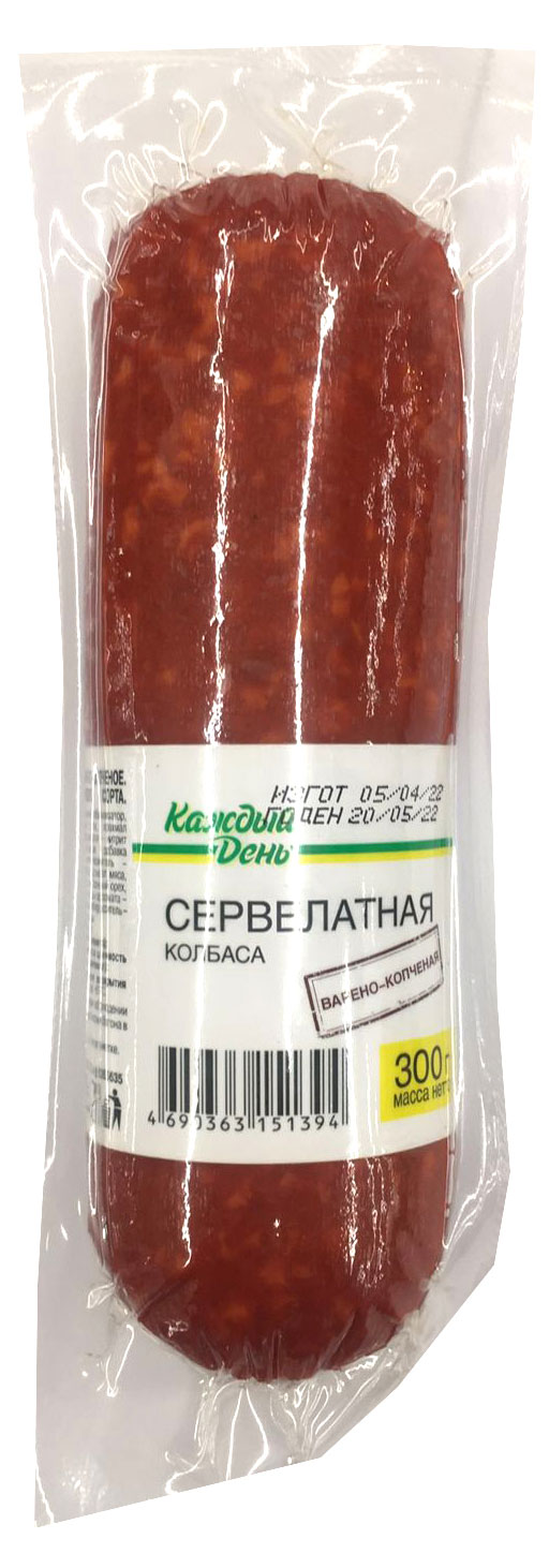 

Колбаса Каждый День Сервелатная варено-копченая, 300 г