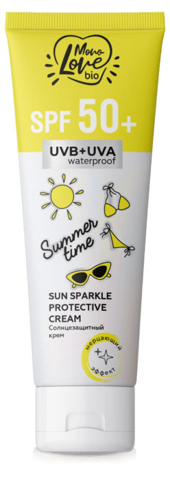 

Крем солнцезащитный MonoLove BIO мерцающий SPF 50+, 100 мл