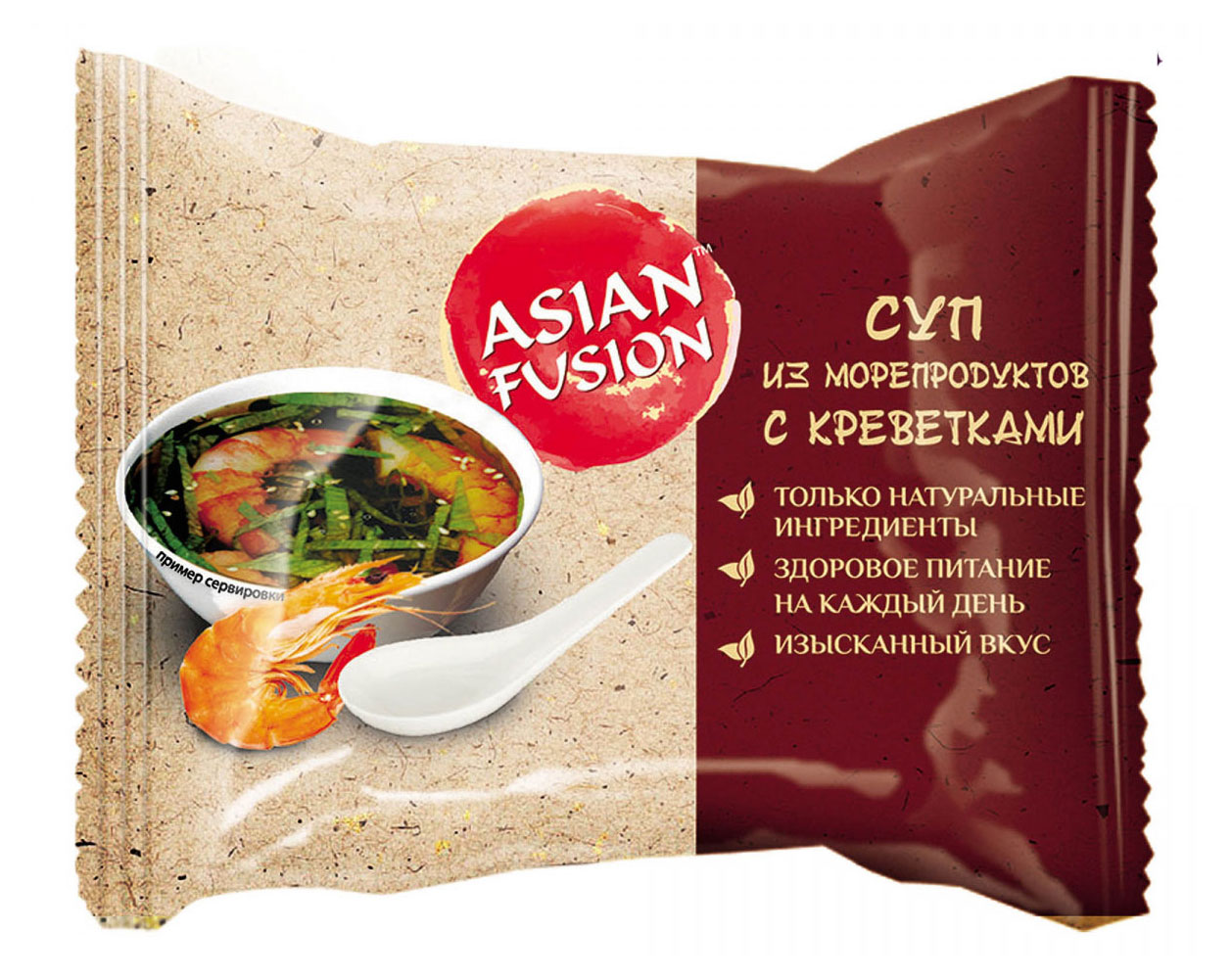 

Суп Asian Fusion из морепродуктов с креветками, 12 г
