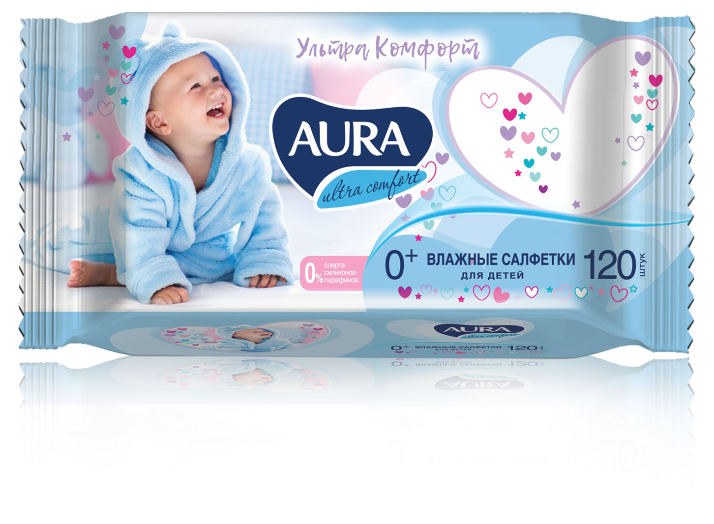 

Влажные салфетки детские Aura Ultra Comfort, 120 шт