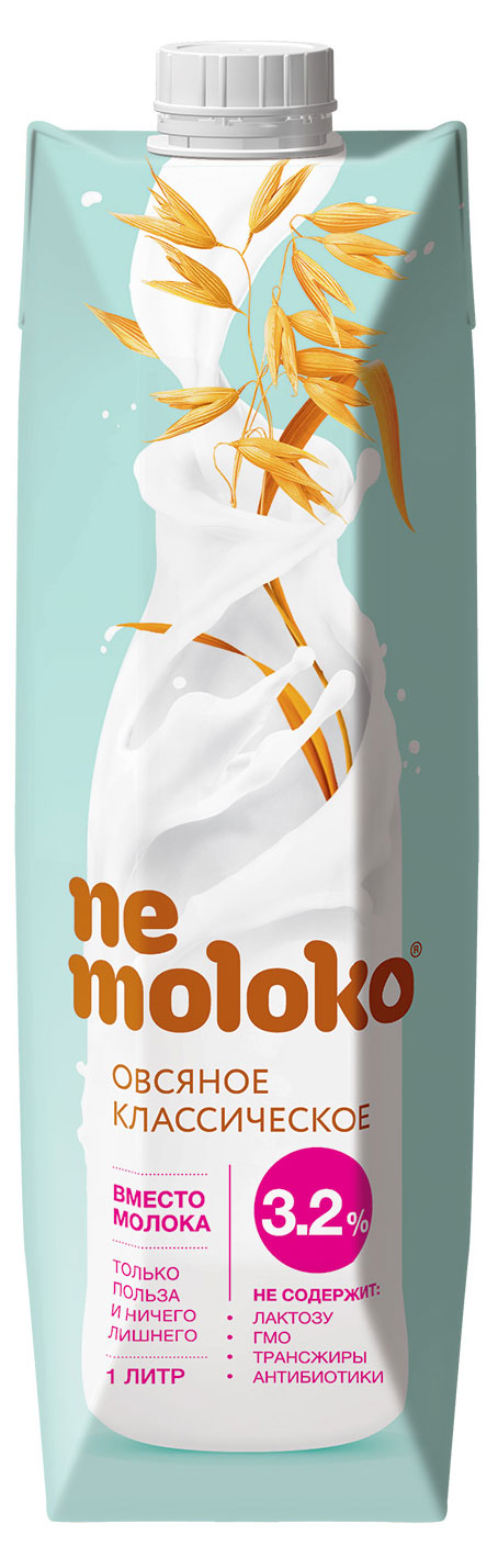 

Напиток овсяный Nemoloko классический для детей старше 3х лет 3,2%, 1 л