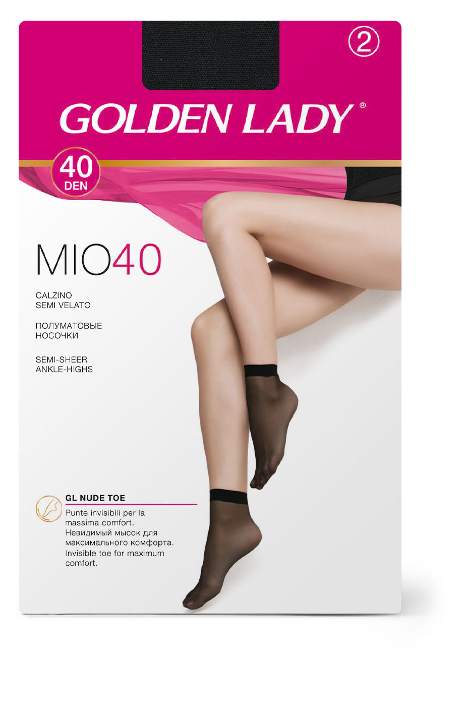 

Носки женские Golden Lady Mio 40 den nero, 2 пары