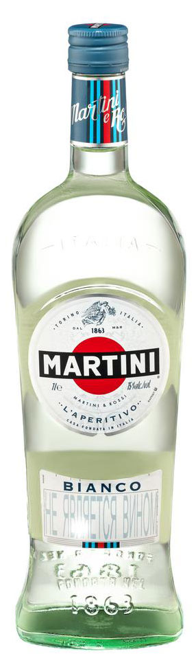 Изображение товара Вермут Martini Bianco белый сладкий Италия 1 литр для коктейлей